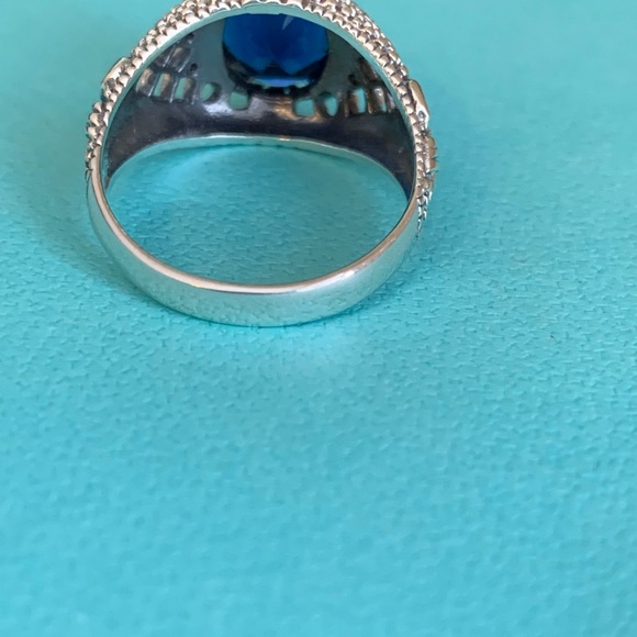 Sterling Silver with Blue Stone - Picture 4 of 4